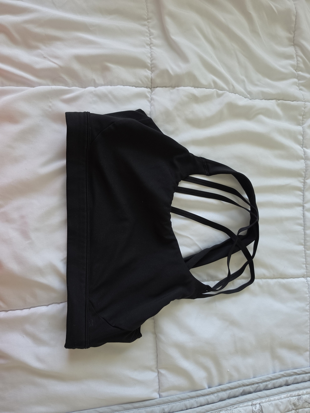Athlet Strappy Back Black Sports Bra - Women Intimates & Sleepwear Sz L